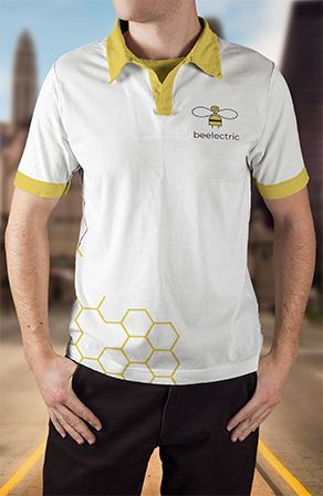 Beelectric company shirt mockup