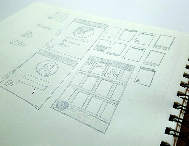 App design sketches